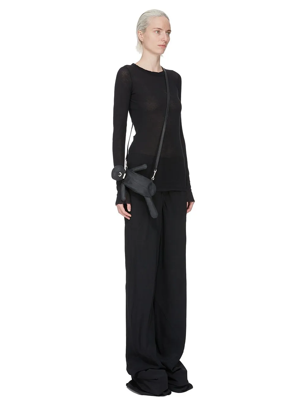 Rick Owens Hun Cyclop In Black Lamb Leather