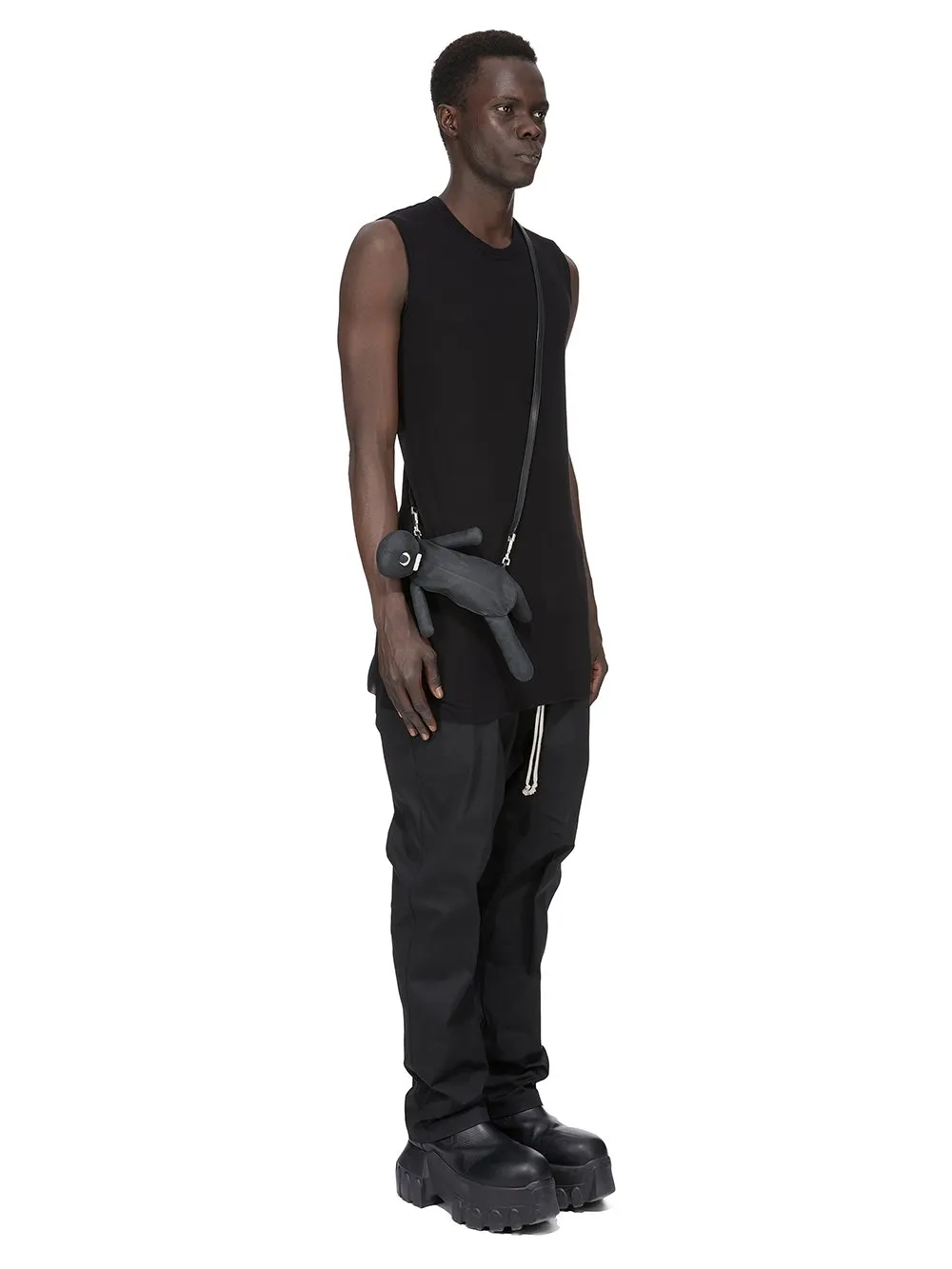 Rick Owens Hun Cyclop In Black Lamb Leather