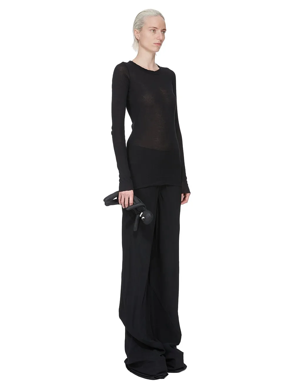Rick Owens Hun Cyclop In Black Lamb Leather