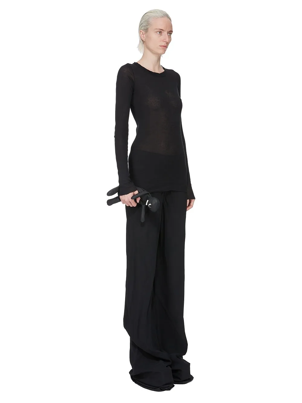 Rick Owens Hun Cyclop In Black Lamb Leather