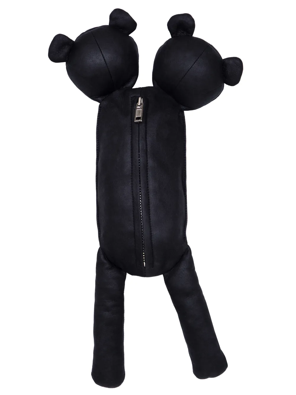 Rick Owens Hun Siamese Bear In Black Lamb Leather