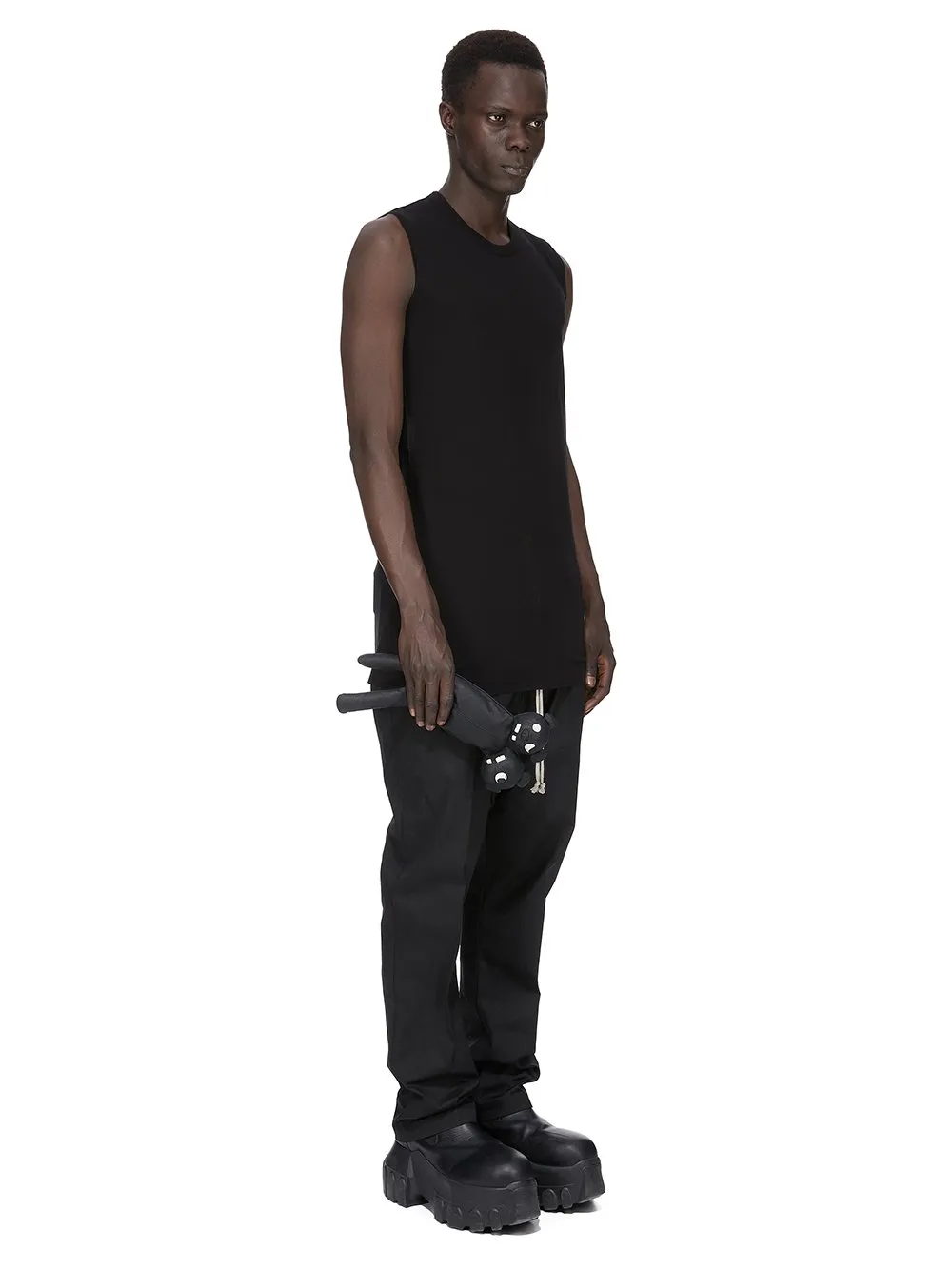 Rick Owens Hun Siamese Bear In Black Lamb Leather
