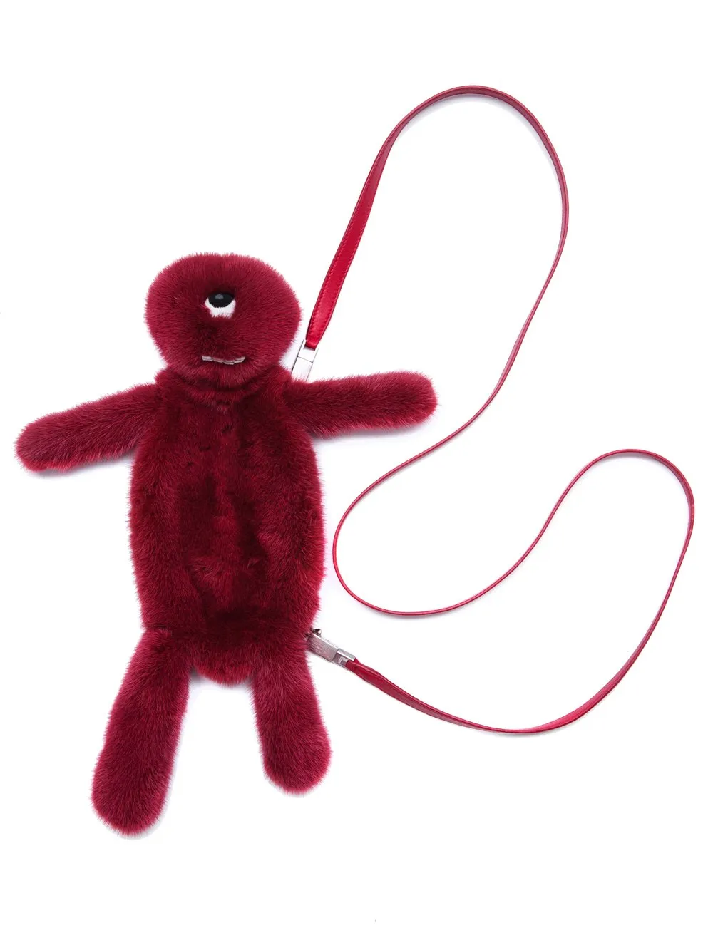 Rick Owens Hun Cyclop In Cardinal Red In Real Mink Fur