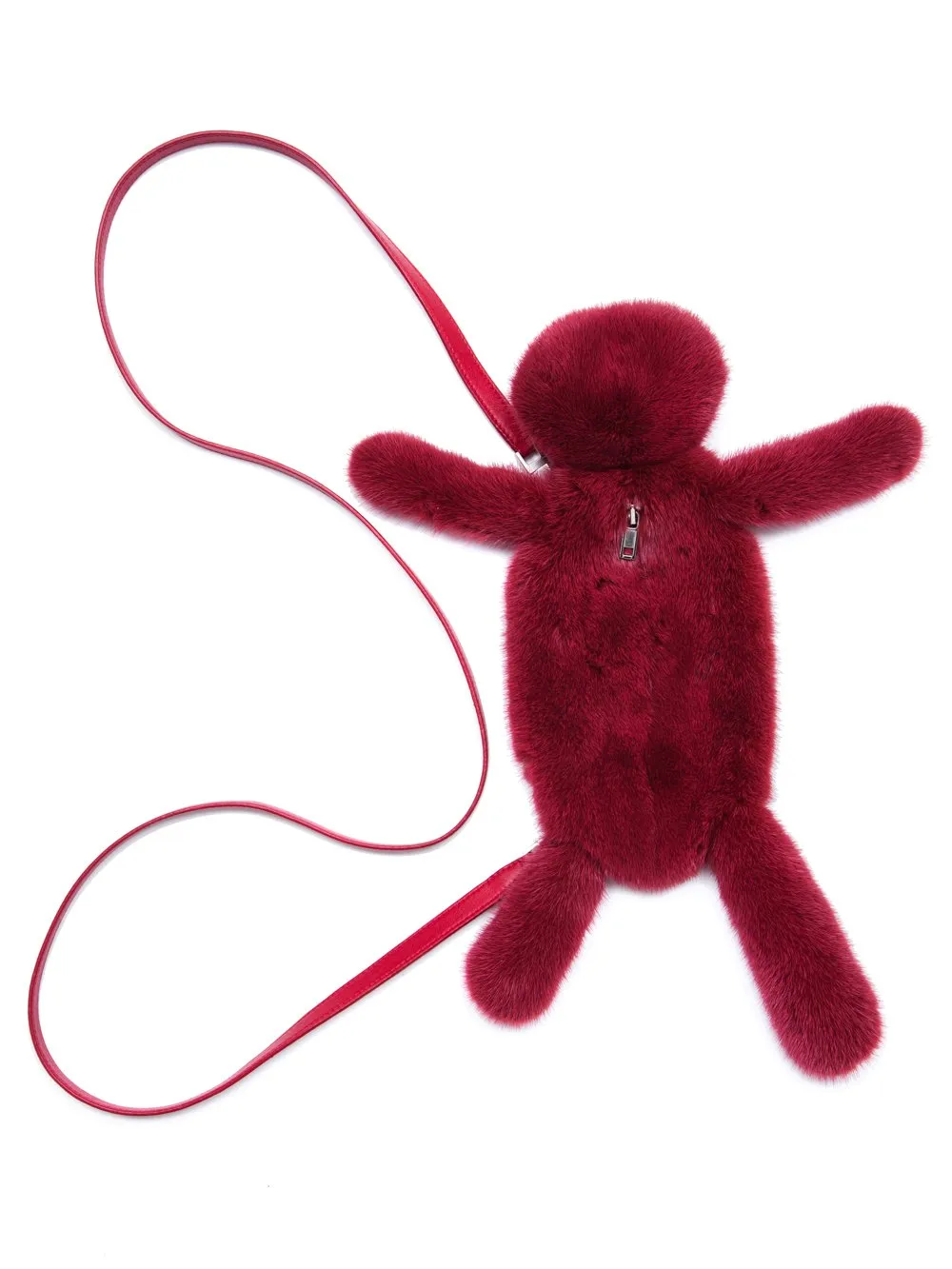 Rick Owens Hun Cyclop In Cardinal Red In Real Mink Fur