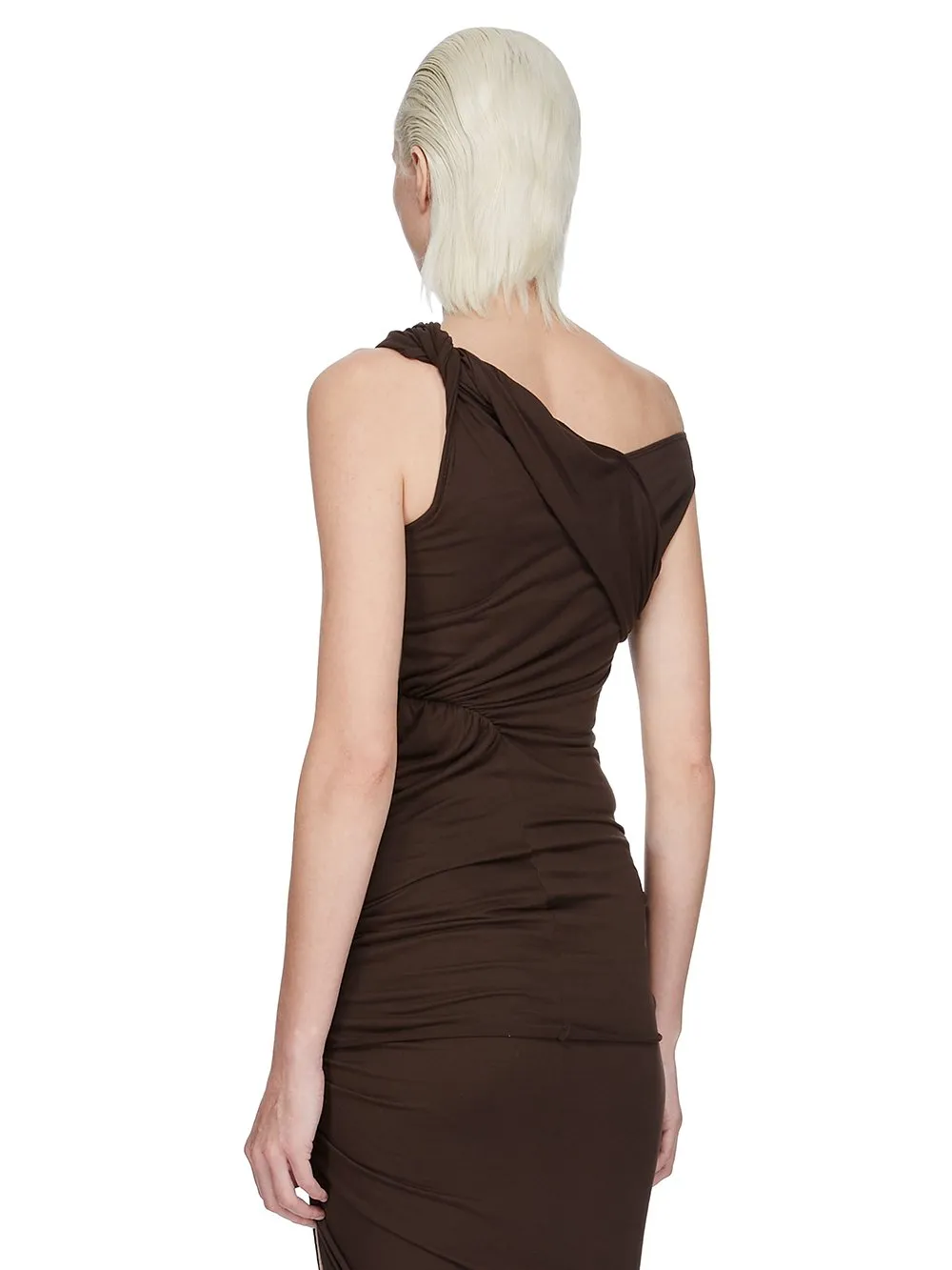 Rick Owens Concordians Sahara Top In Raisin Fluid Viscose Jersey