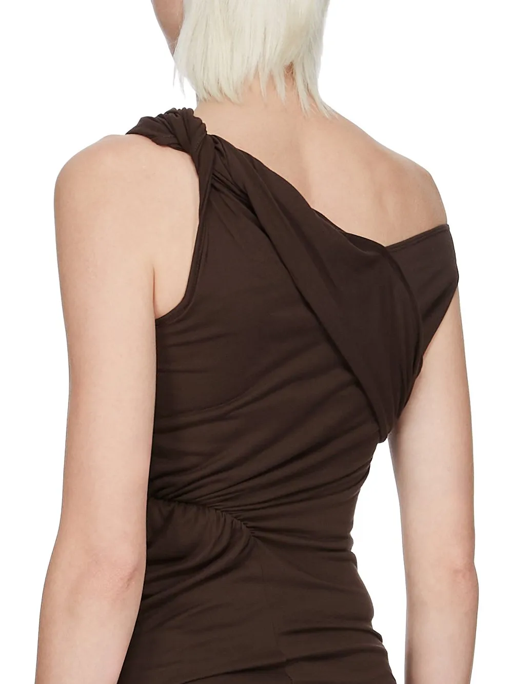 Rick Owens Concordians Sahara Top In Raisin Fluid Viscose Jersey