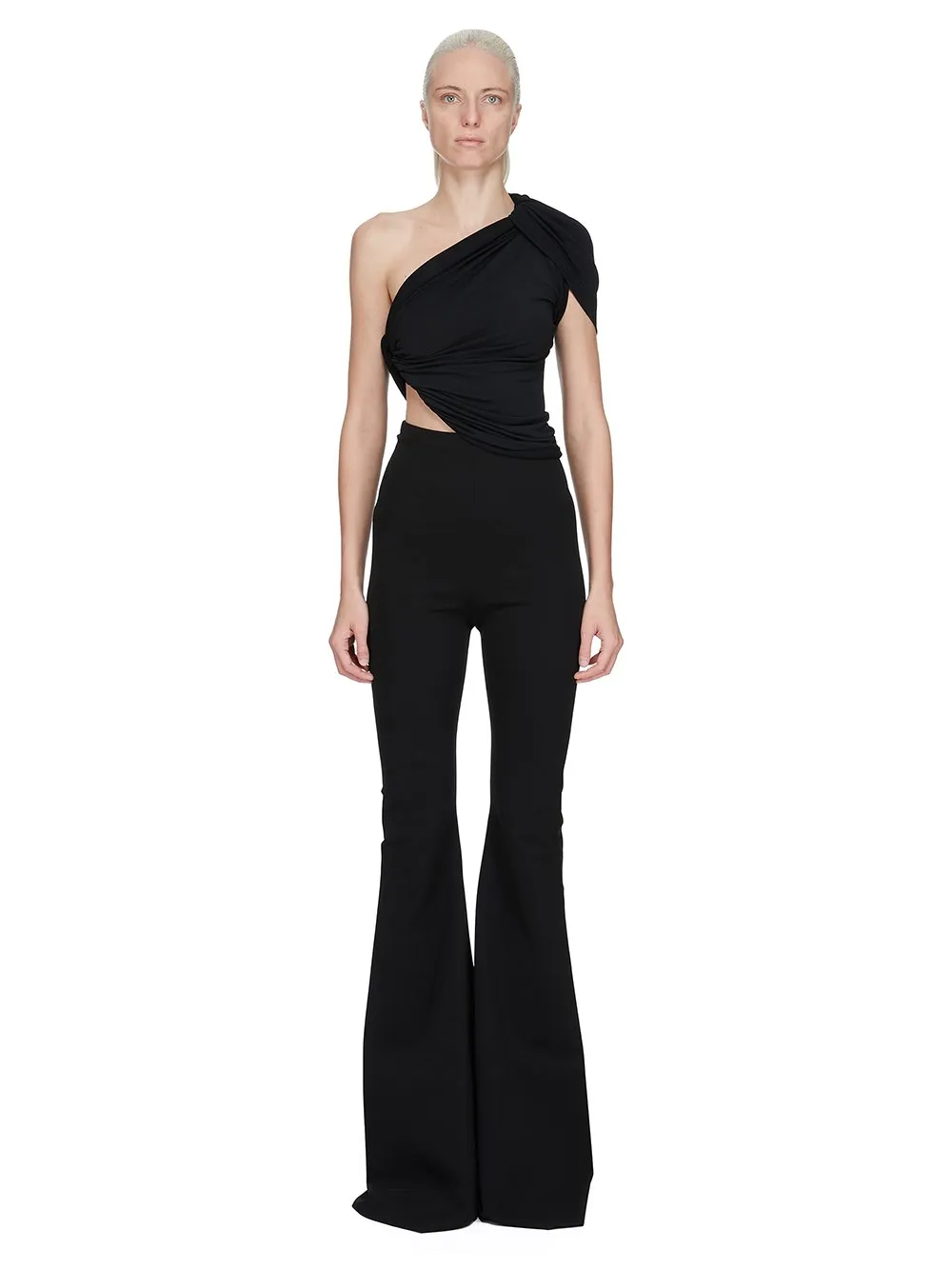 Rick Owens Concordians Anita Top In Black Viscose Crepe Jersey