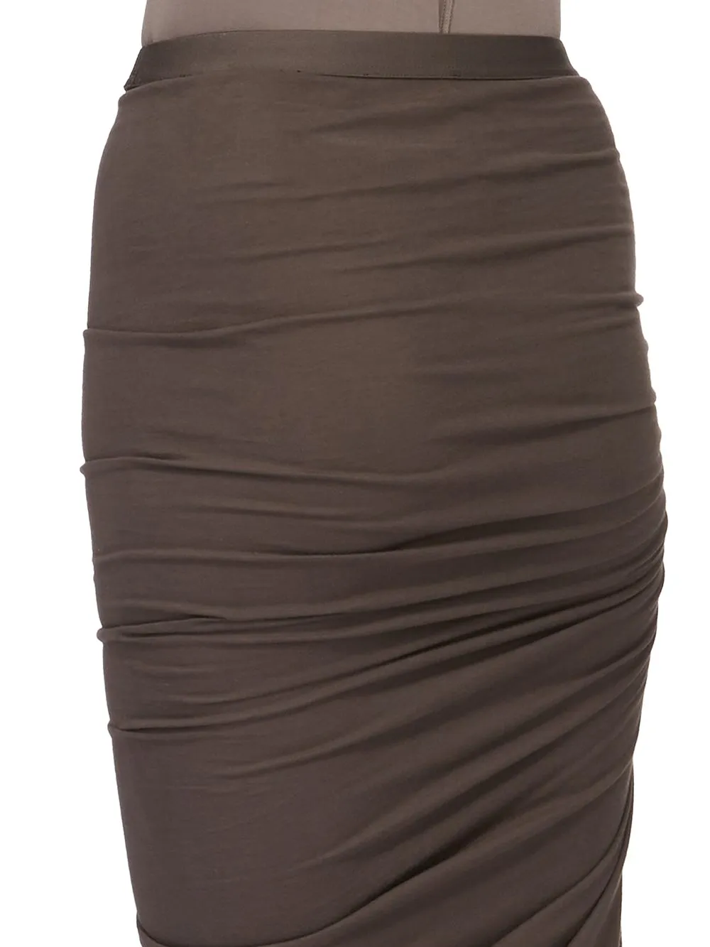 Moncler + Rick Owens Adjustable Skirt In Dark Dust Mediumweight Cotton Jersey