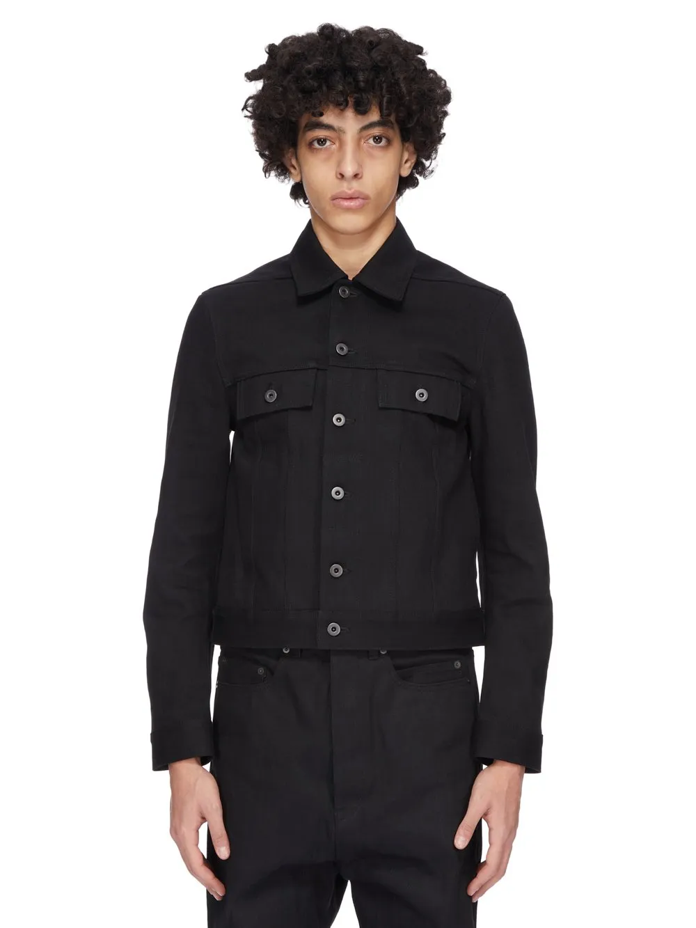 Drkshdw Concordians Trucker Jkt In 16Oz Black Denim