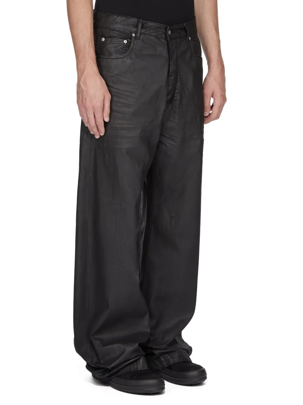 Drkshdw Temple Geth Jeans In Black 8Oz Deep Black Denim