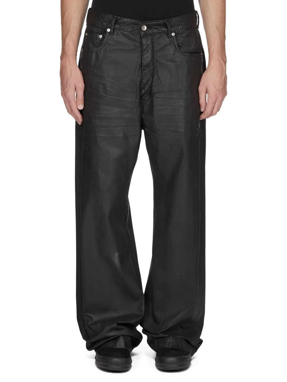 Drkshdw Temple Geth Jeans In Black 8Oz Deep Black Denim