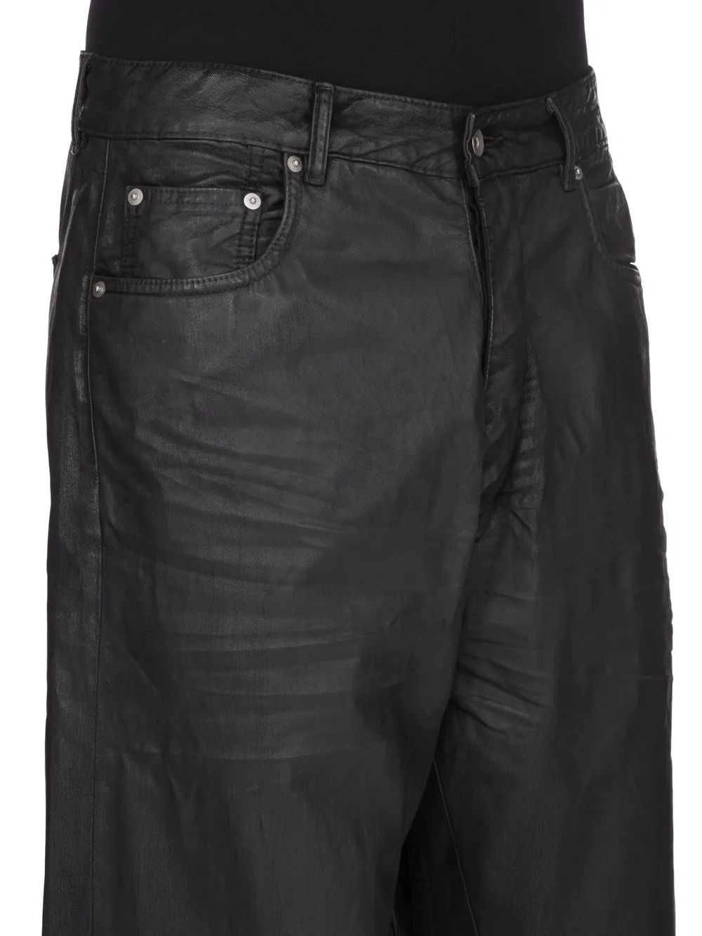 Drkshdw Temple Geth Jeans In Black 8Oz Deep Black Denim
