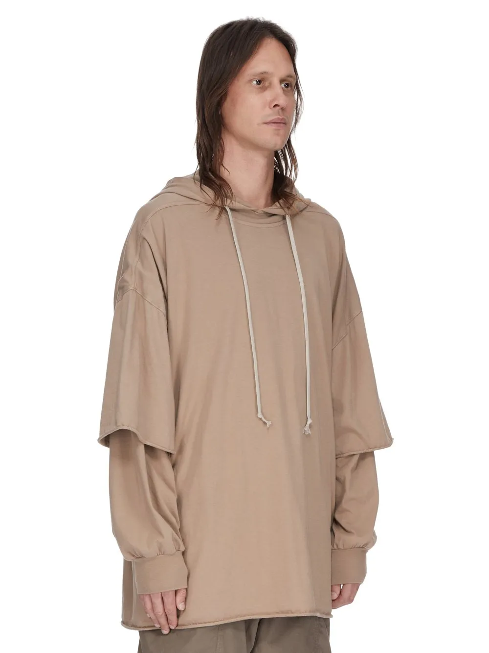 Drkshdw Temple Tommy Hustler Hoodie In Flesh Medium Weight Cotton Jersey