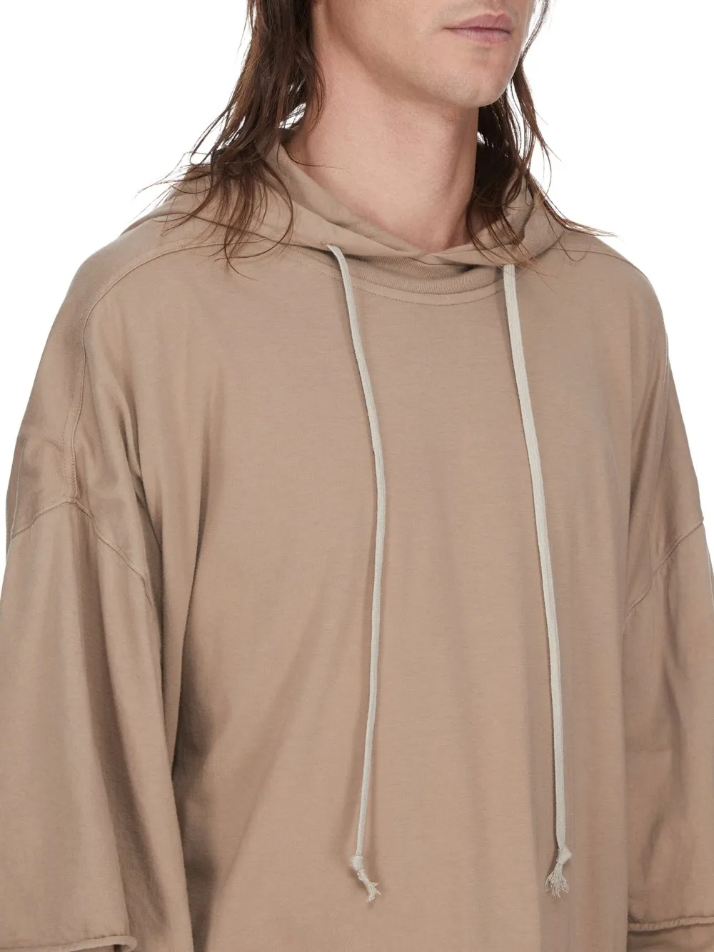 Drkshdw Temple Tommy Hustler Hoodie In Flesh Medium Weight Cotton Jersey