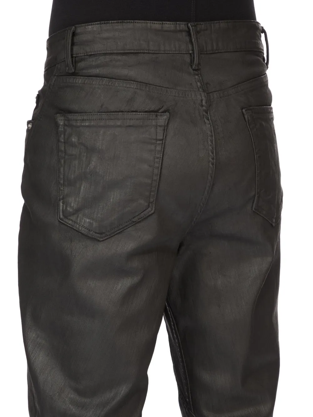 Drkshdw Temple Bias Bootcut In Black Deep Black Stretch Denim