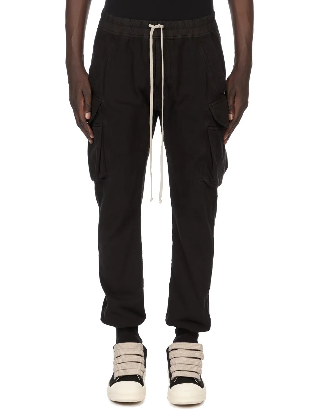 Drkshdw Temple Mastodon Cut In Deep Black Stretch Denim