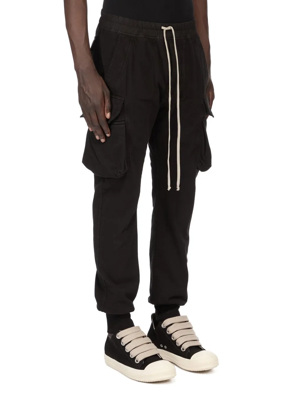 Drkshdw Temple Mastodon Cut In Deep Black Stretch Denim