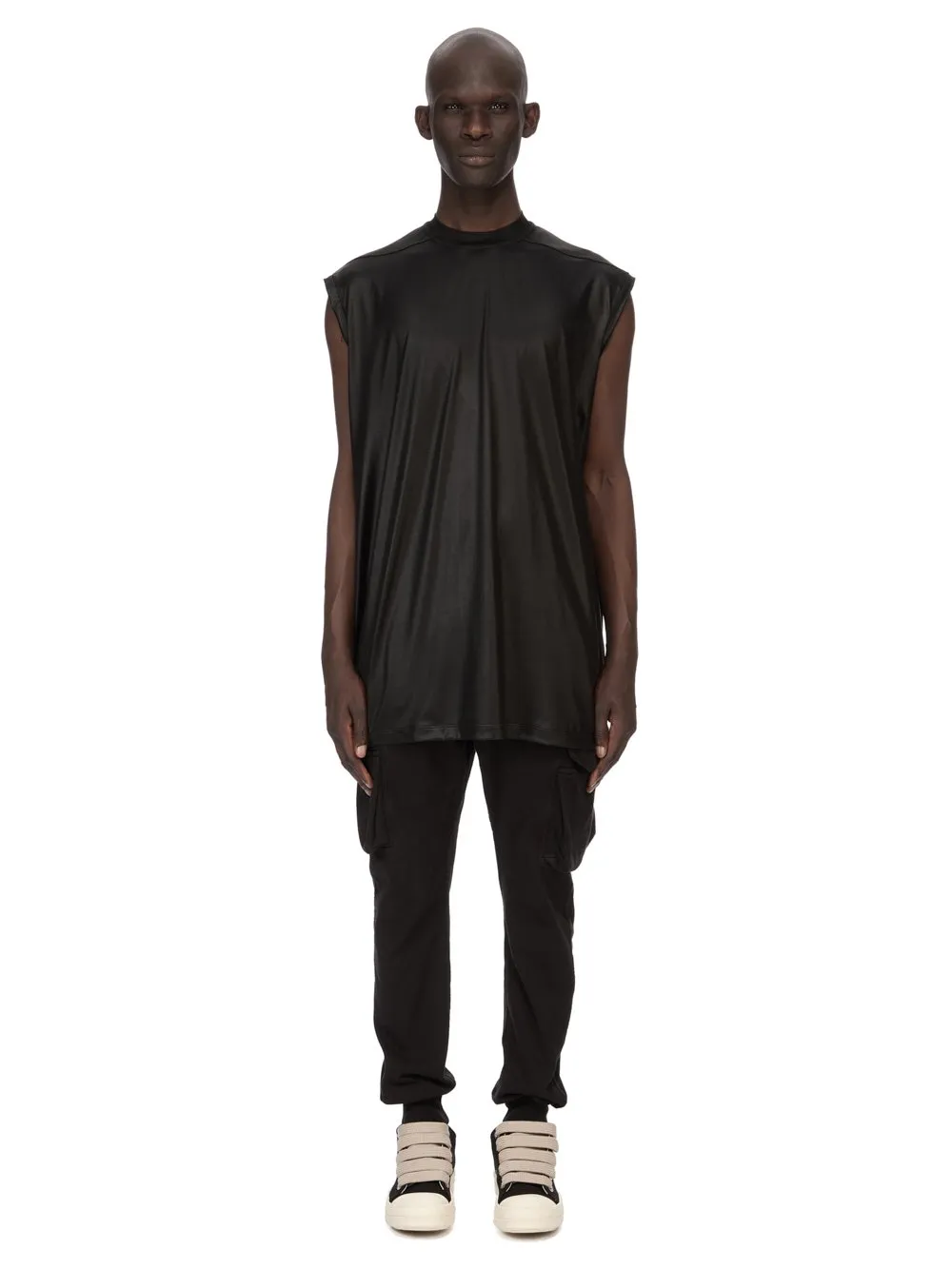 Drkshdw Temple Mastodon Cut In Deep Black Stretch Denim