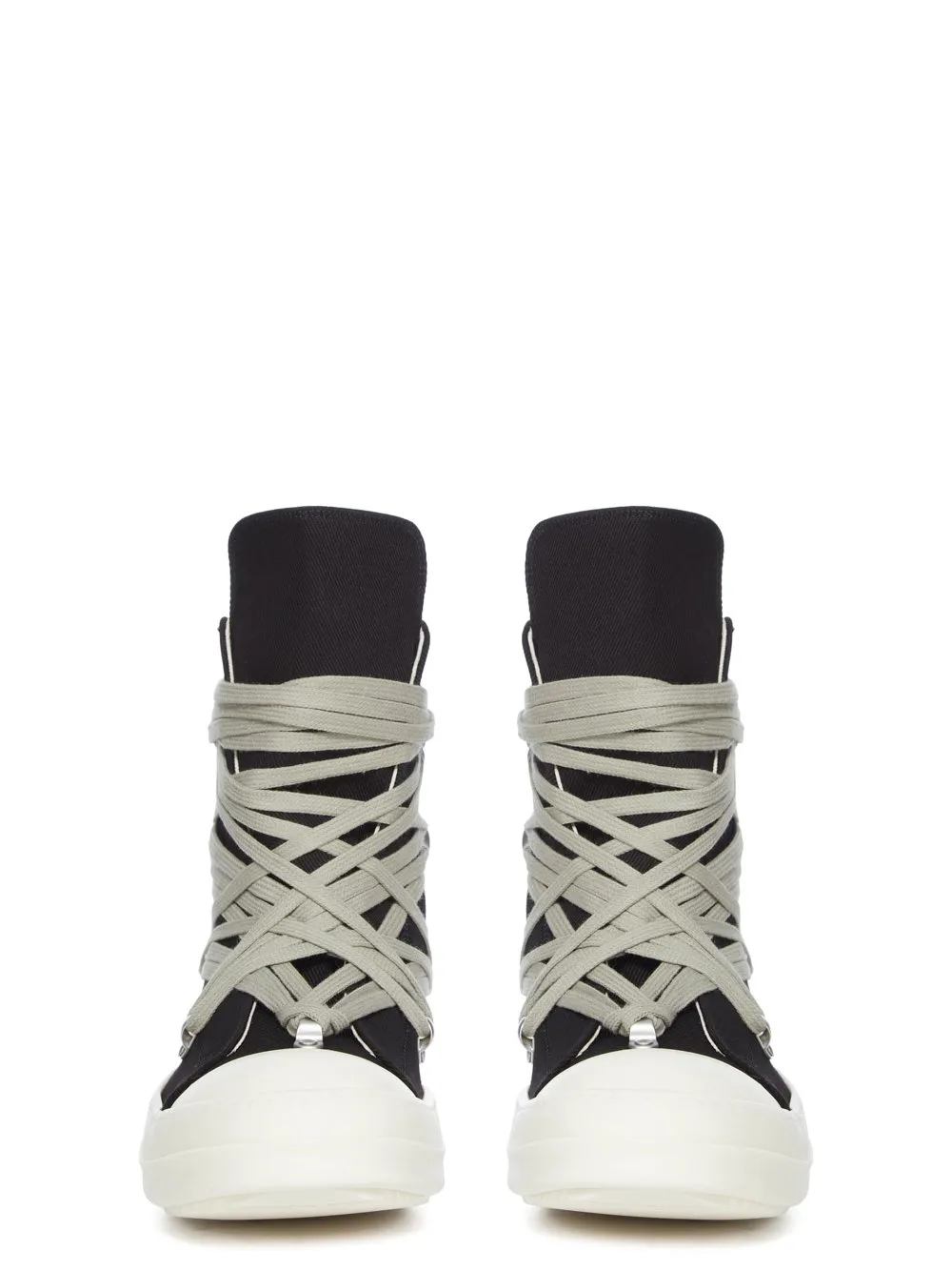 Drkshdw Temple Megalace Sneaks In Black/Milk/Milk 13Oz Overdyed Denim