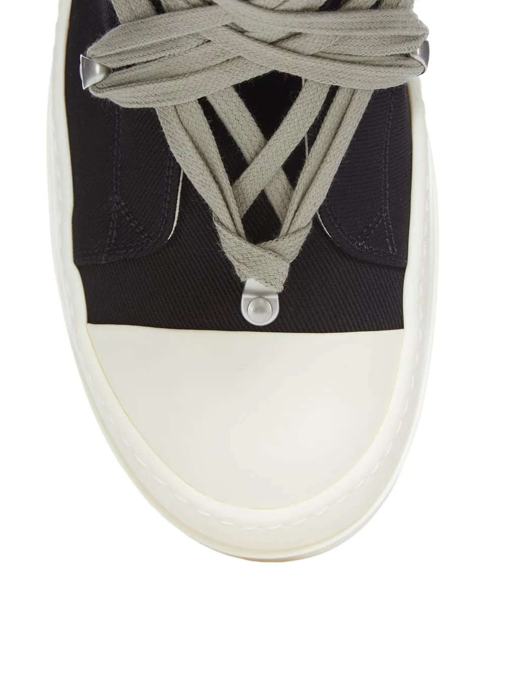 Drkshdw Temple Megalace Sneaks In Black/Milk/Milk 13Oz Overdyed Denim