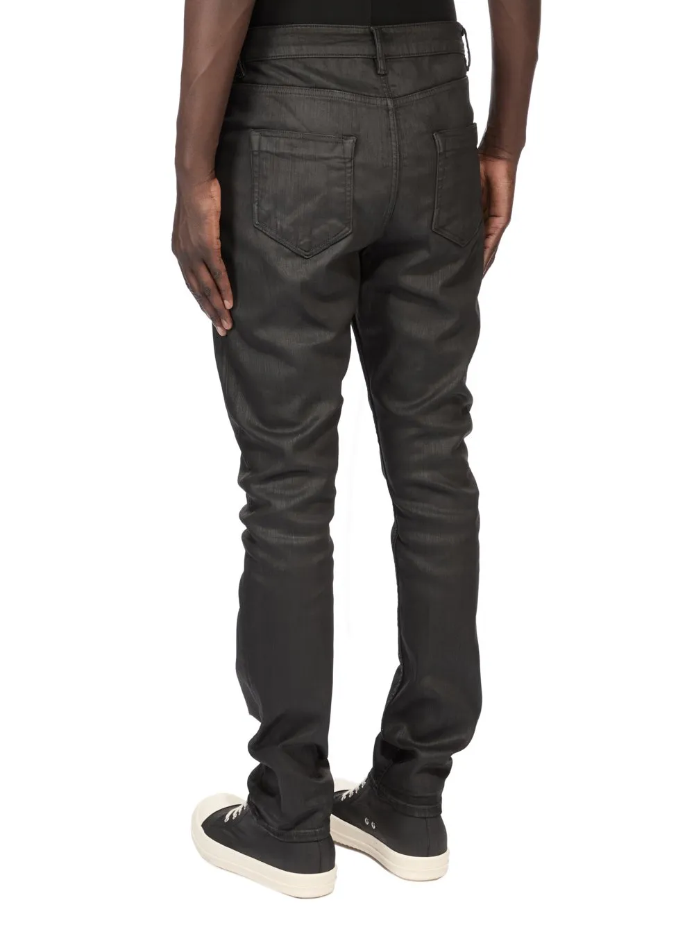 Drkshdw Temple Detroit Cut In Deep Black Stretch Denim