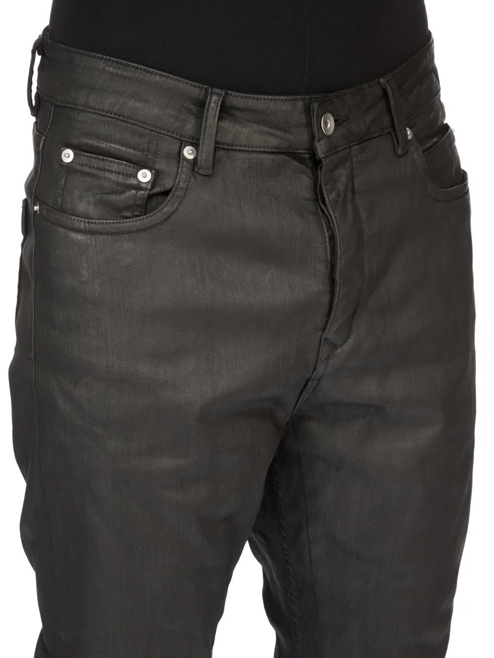 Drkshdw Temple Detroit Cut In Deep Black Stretch Denim