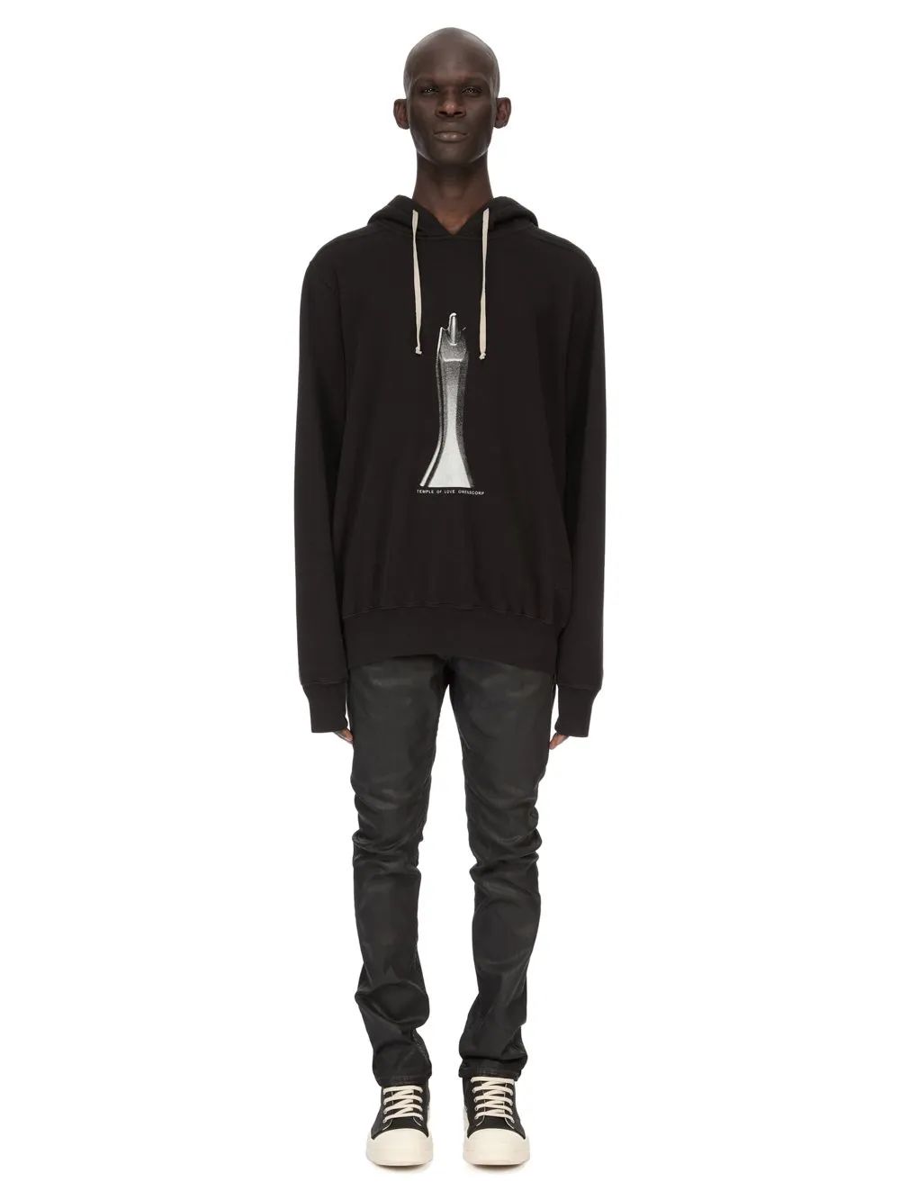 Drkshdw Temple Detroit Cut In Deep Black Stretch Denim