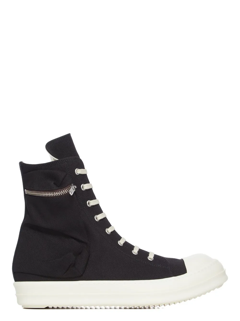 Drkshdw Temple Cargo Sneaks In Black/Milk/Milk 13Oz Overdyed Denim