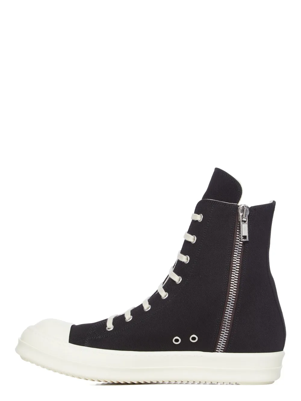Drkshdw Temple Cargo Sneaks In Black/Milk/Milk 13Oz Overdyed Denim