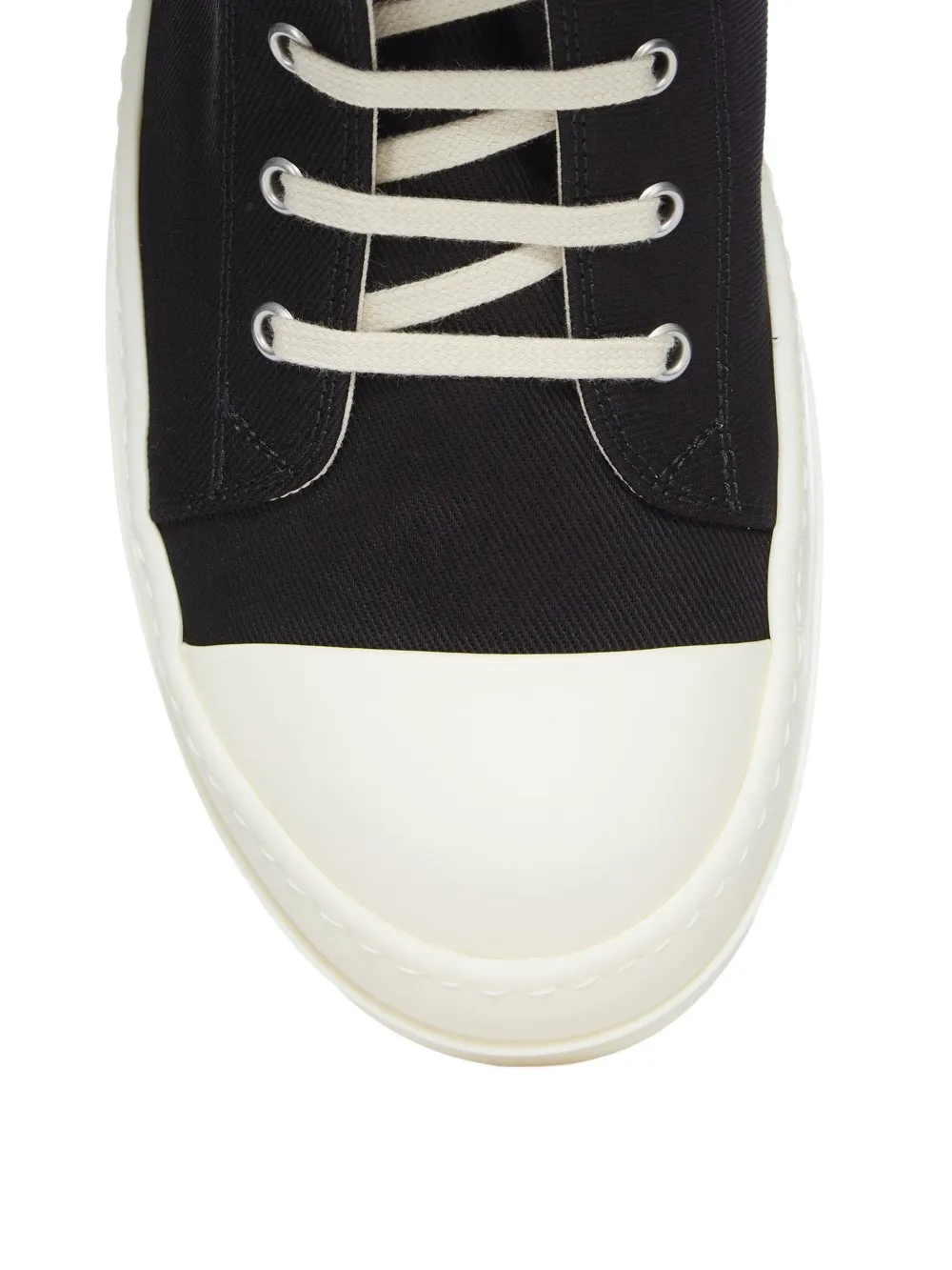 Drkshdw Temple Cargo Sneaks In Black/Milk/Milk 13Oz Overdyed Denim