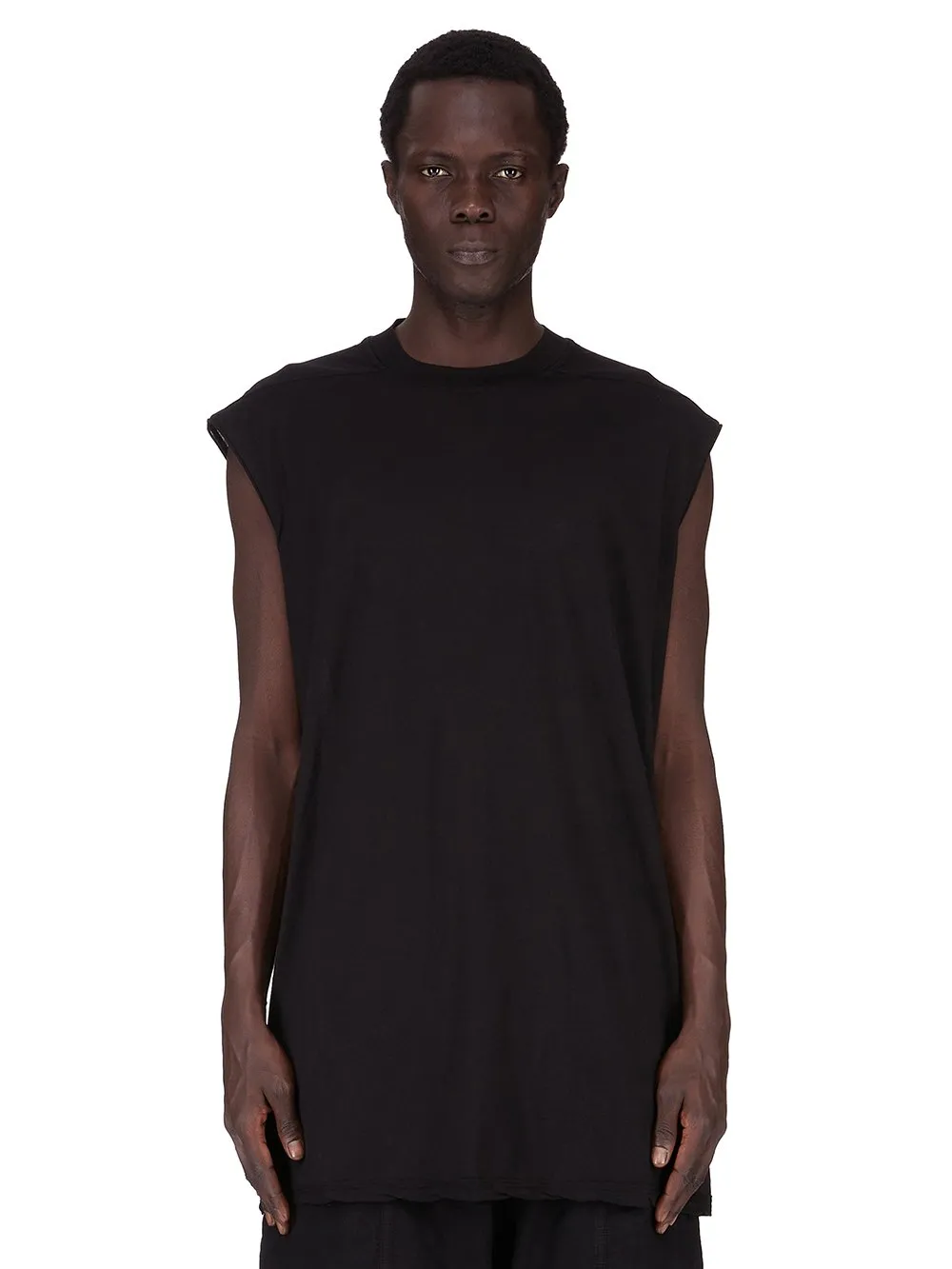 Drkshdw Concordians Tarp T In Black Cotton Gauze Jersey