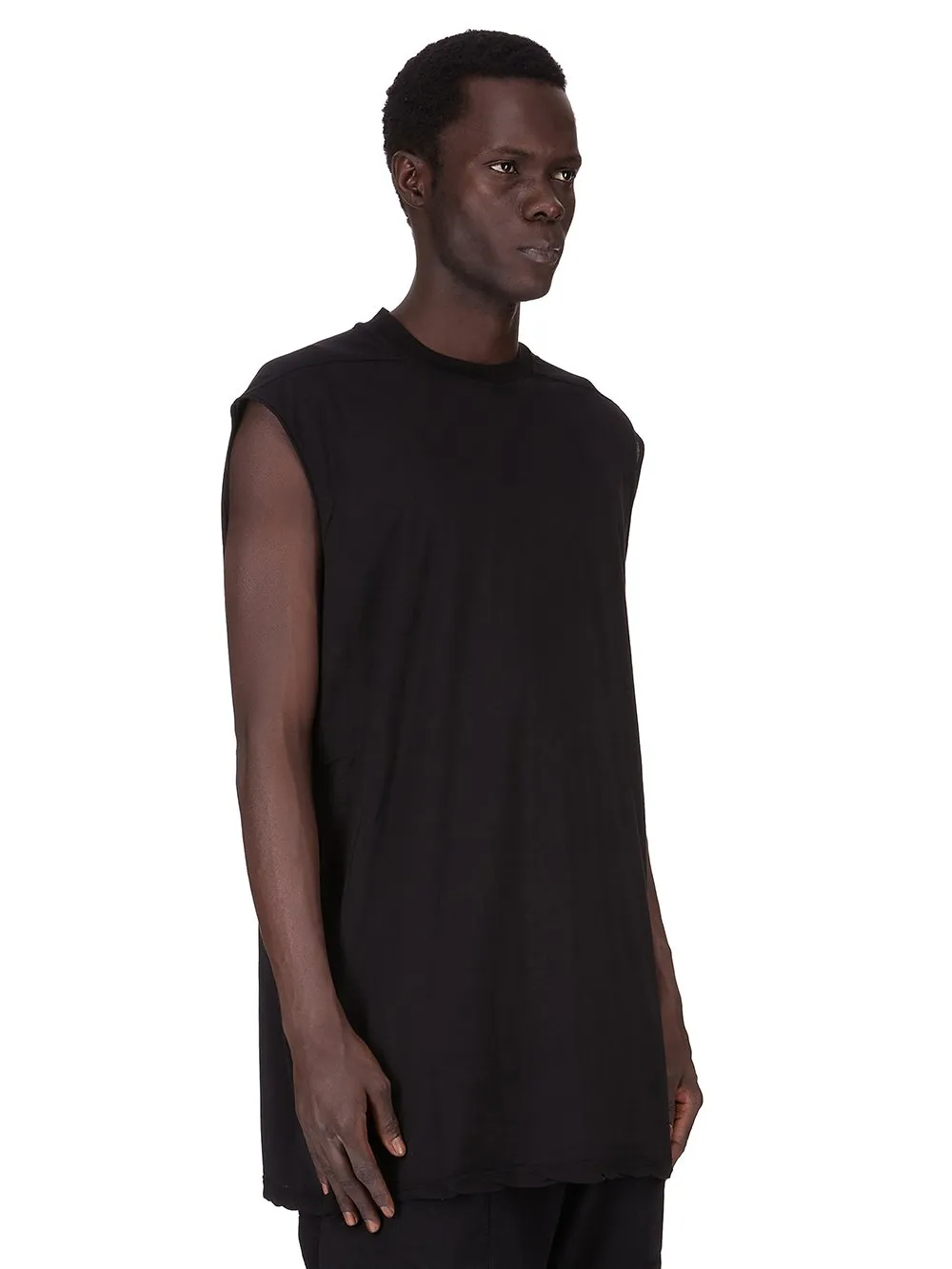 Drkshdw Concordians Tarp T In Black Cotton Gauze Jersey