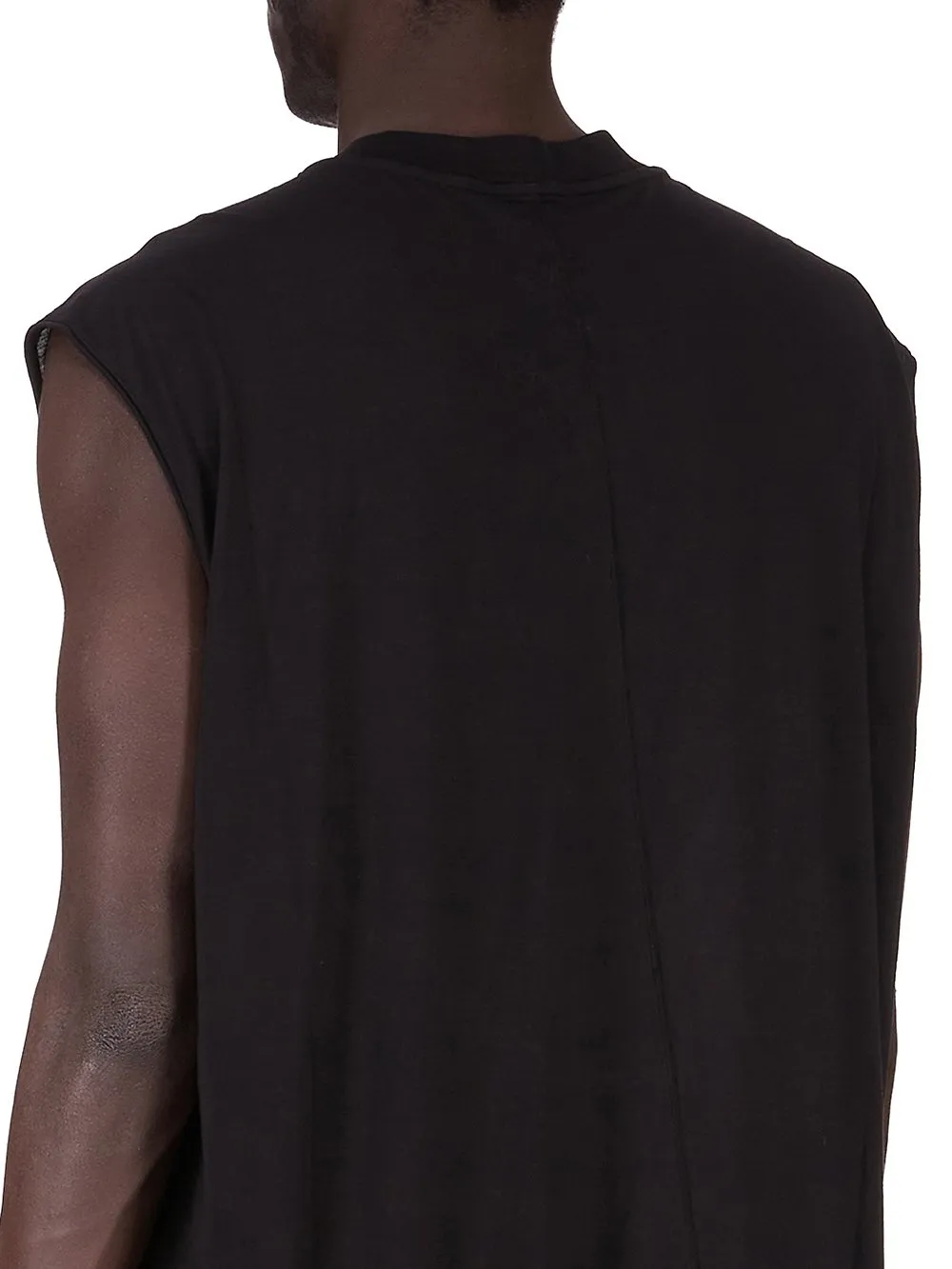 Drkshdw Concordians Tarp T In Black Cotton Gauze Jersey