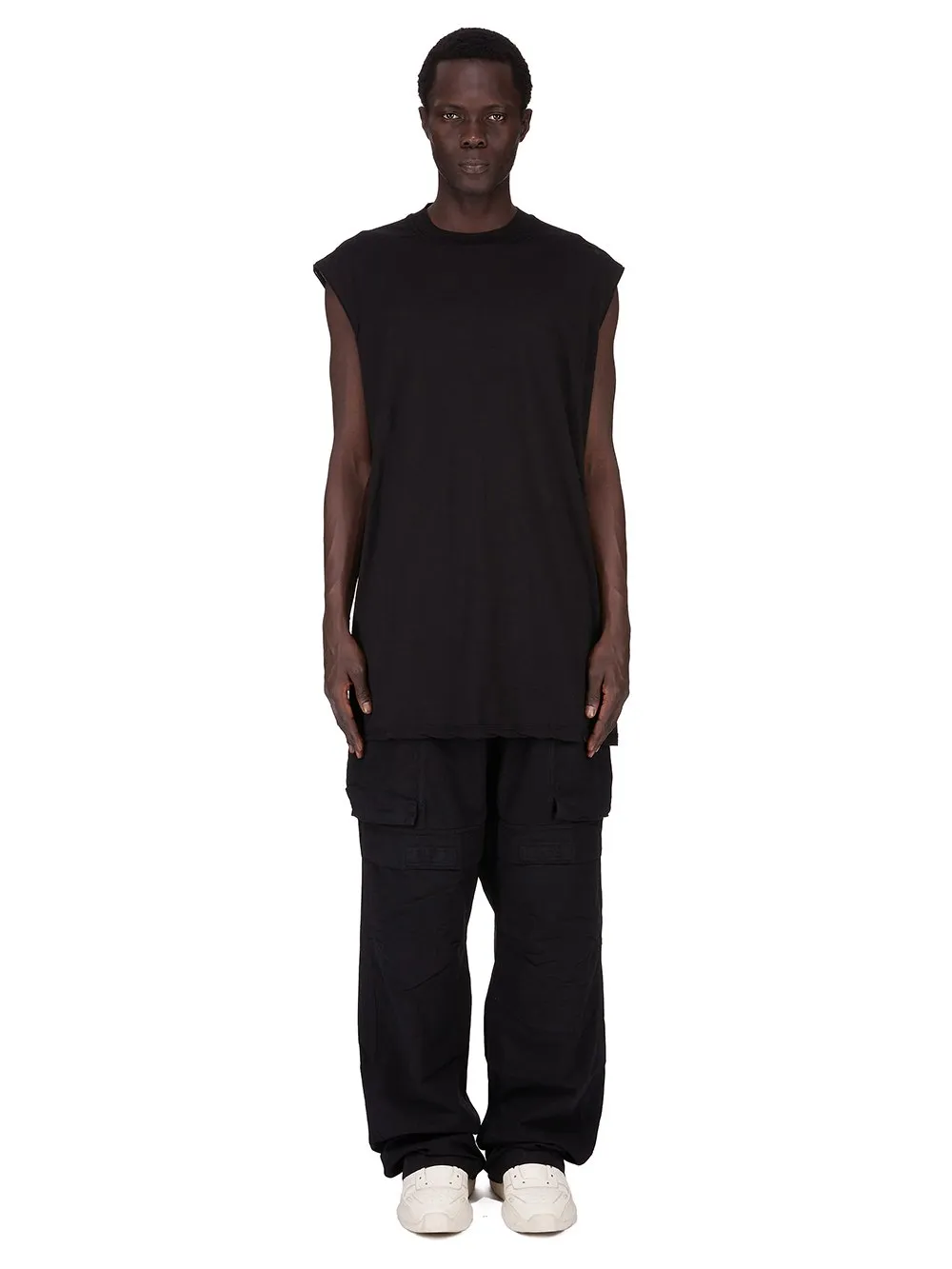 Drkshdw Concordians Tarp T In Black Cotton Gauze Jersey