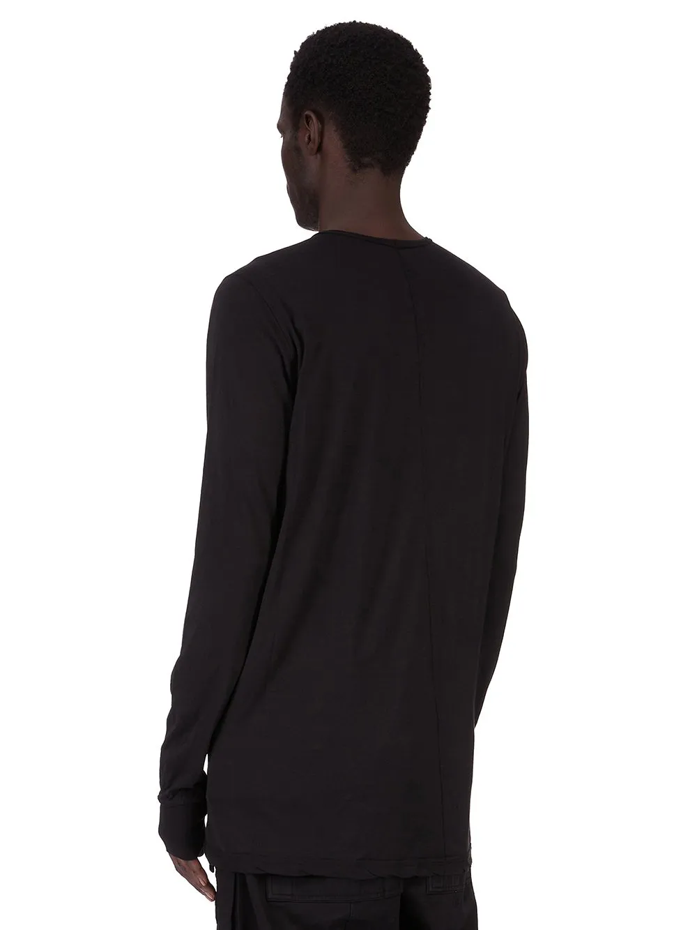 Drkshdw Concordians Ls Level T In Black Cotton Gauze Jersey