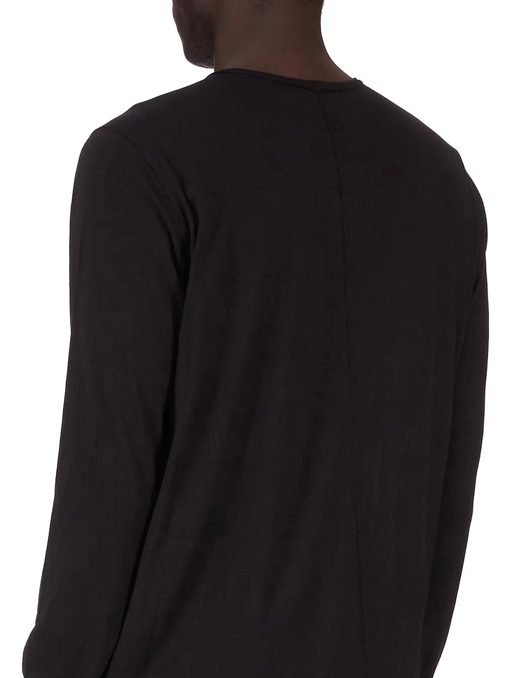 Drkshdw Concordians Ls Level T In Black Cotton Gauze Jersey