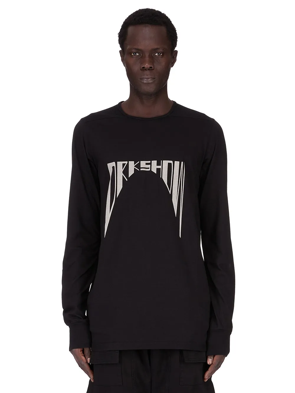 Drkshdw Concordians Level Ls T In Black Medium Weight Cotton Jersey
