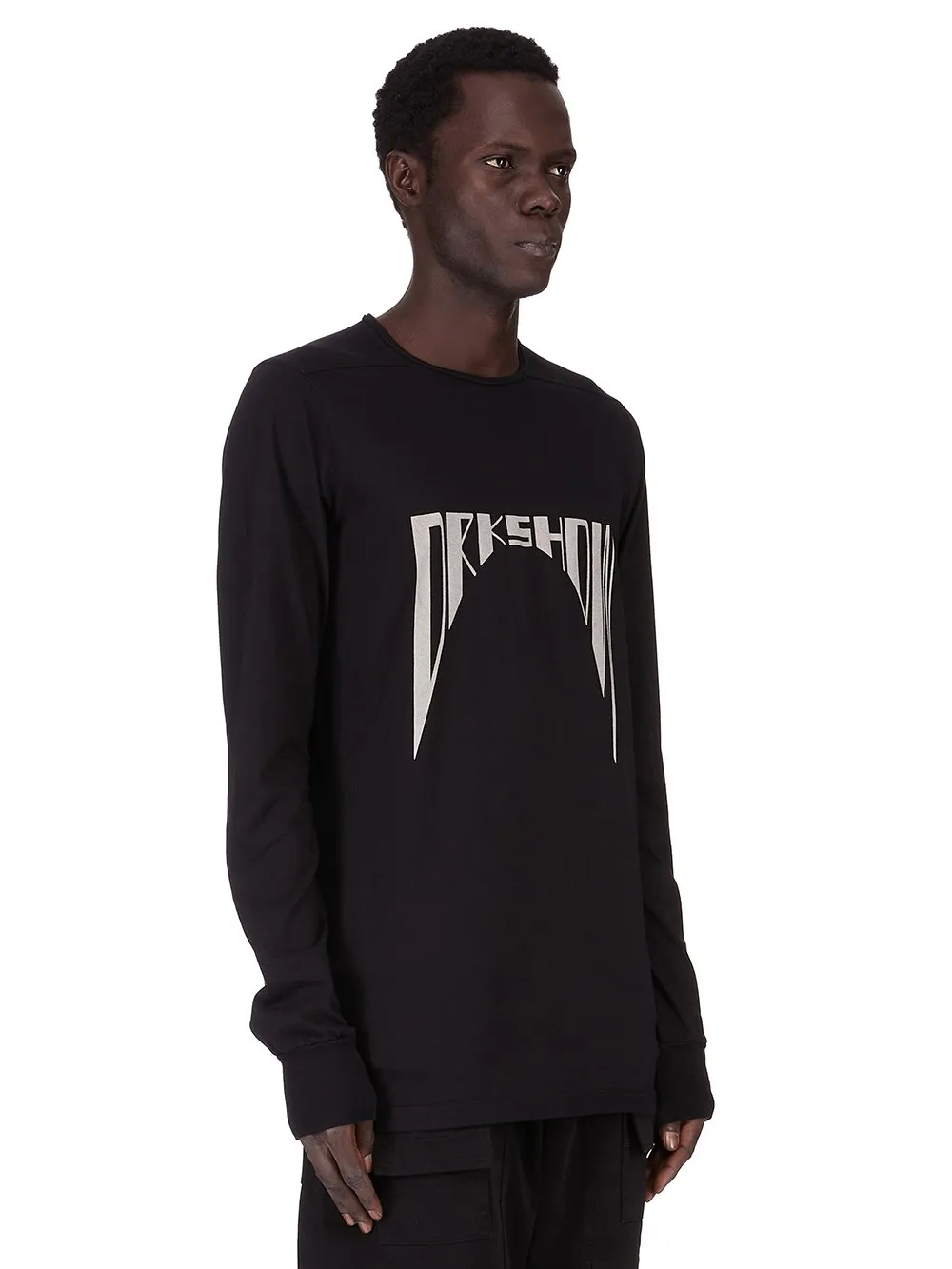 Drkshdw Concordians Level Ls T In Black Medium Weight Cotton Jersey