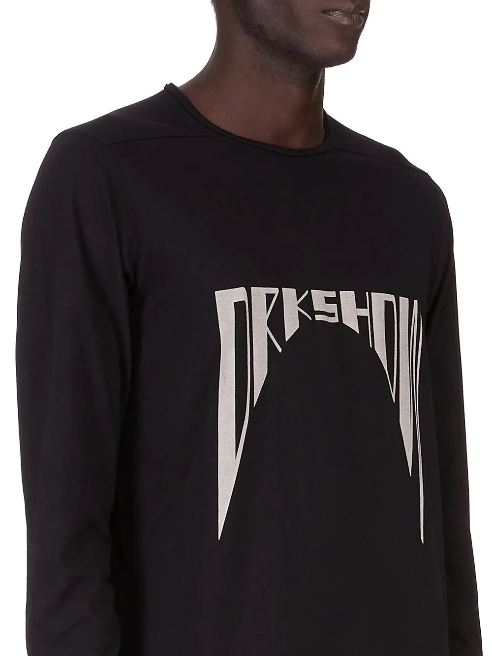 Drkshdw Concordians Level Ls T In Black Medium Weight Cotton Jersey