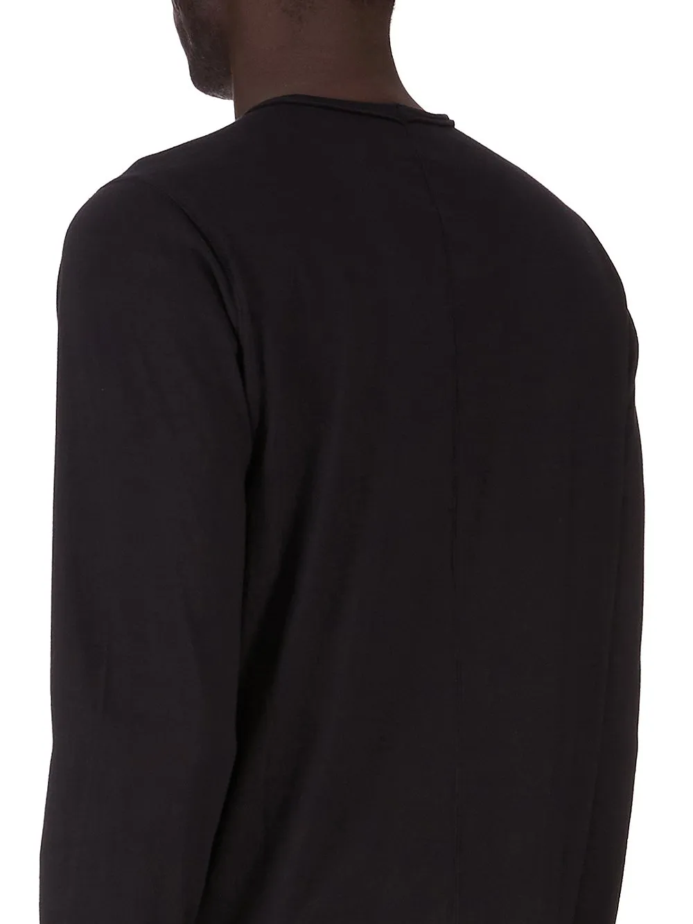 Drkshdw Concordians Level Ls T In Black Medium Weight Cotton Jersey