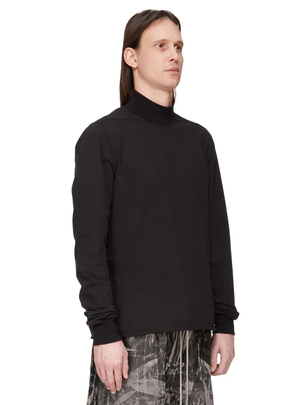 Drkshdw Concordians Headon Dbl Sweater In Black Compact Heavy Jersey