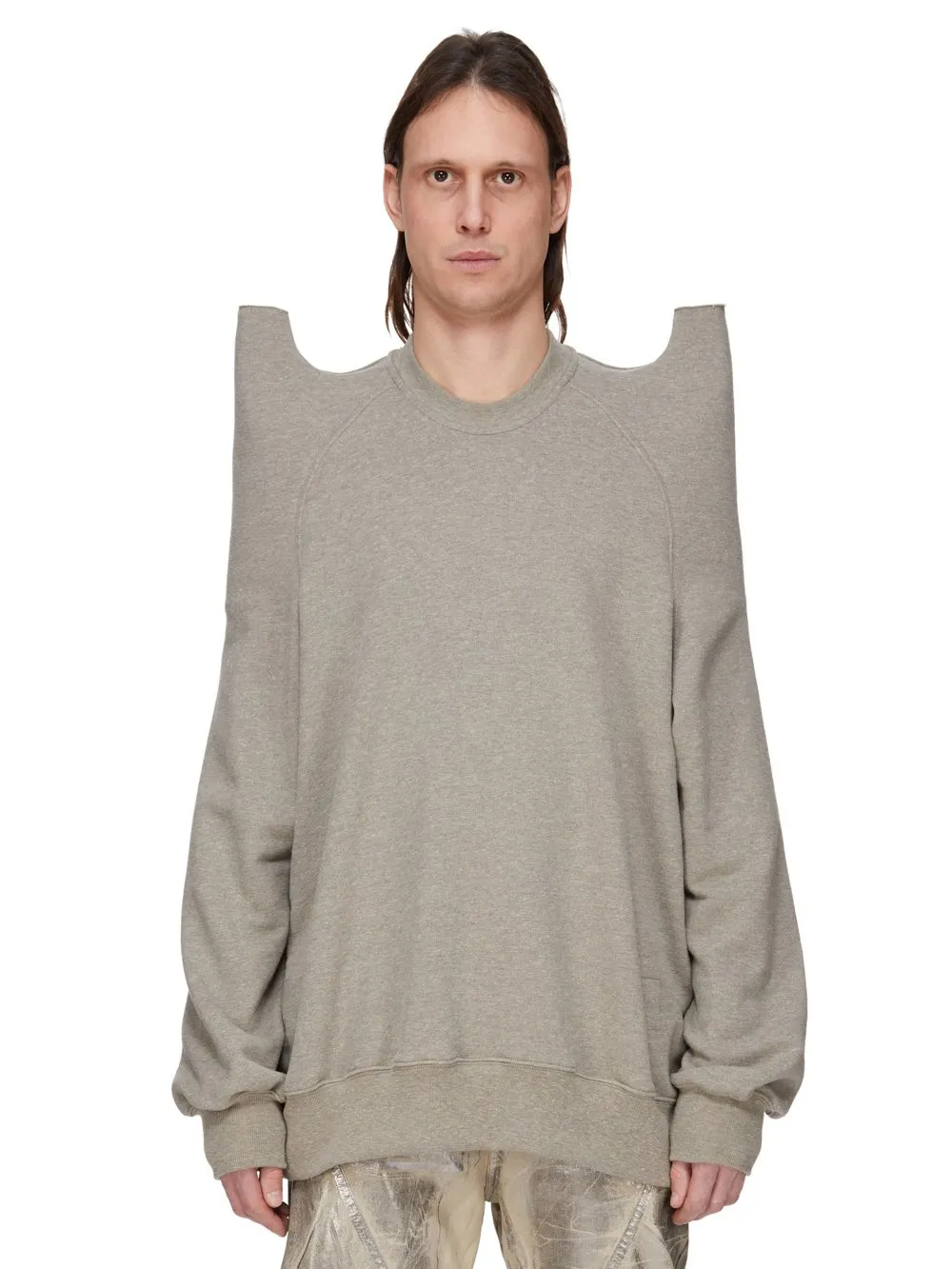 Drkshdw Concordians Tecsweat In Melange Grey Felpa Jersey