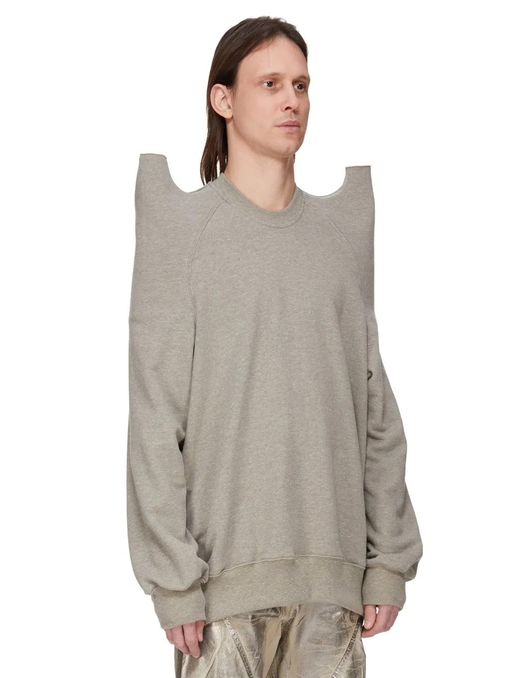Drkshdw Concordians Tecsweat In Melange Grey Felpa Jersey