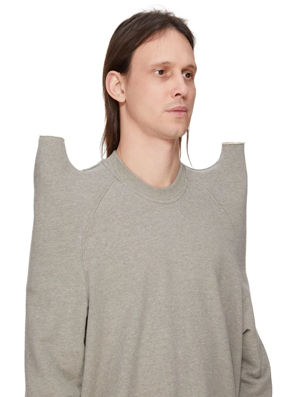 Drkshdw Concordians Tecsweat In Melange Grey Felpa Jersey