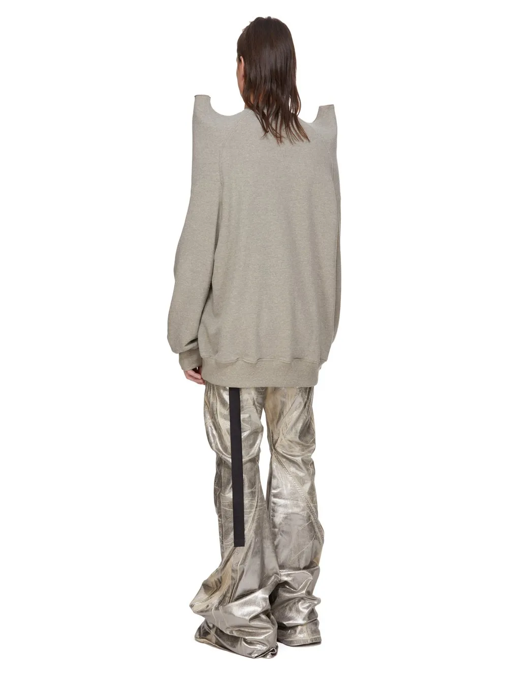 Drkshdw Concordians Tecsweat In Melange Grey Felpa Jersey