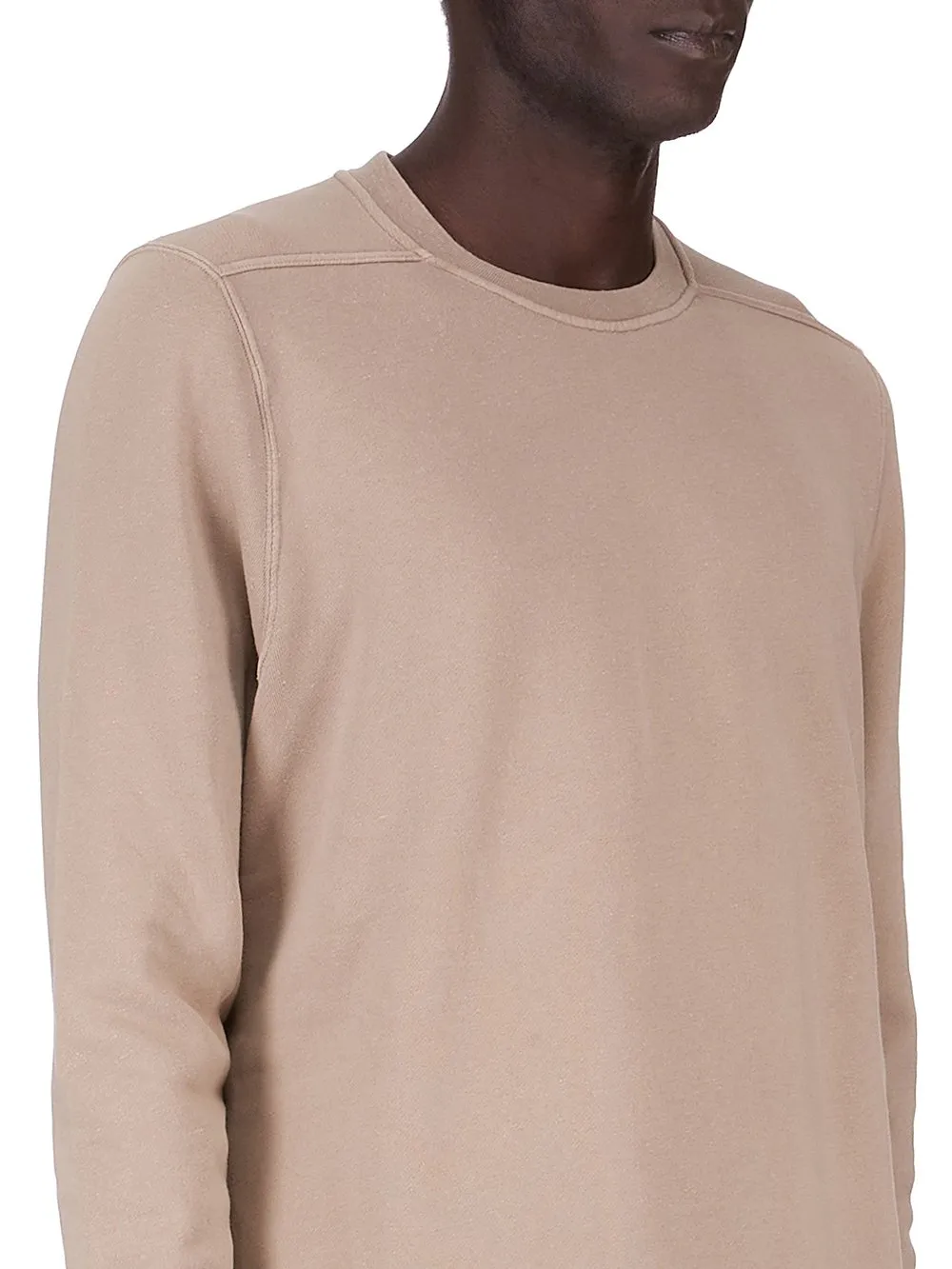 Drkshdw Concordians Crewneck Sweat In Dirty Pearl Slub Felpa
