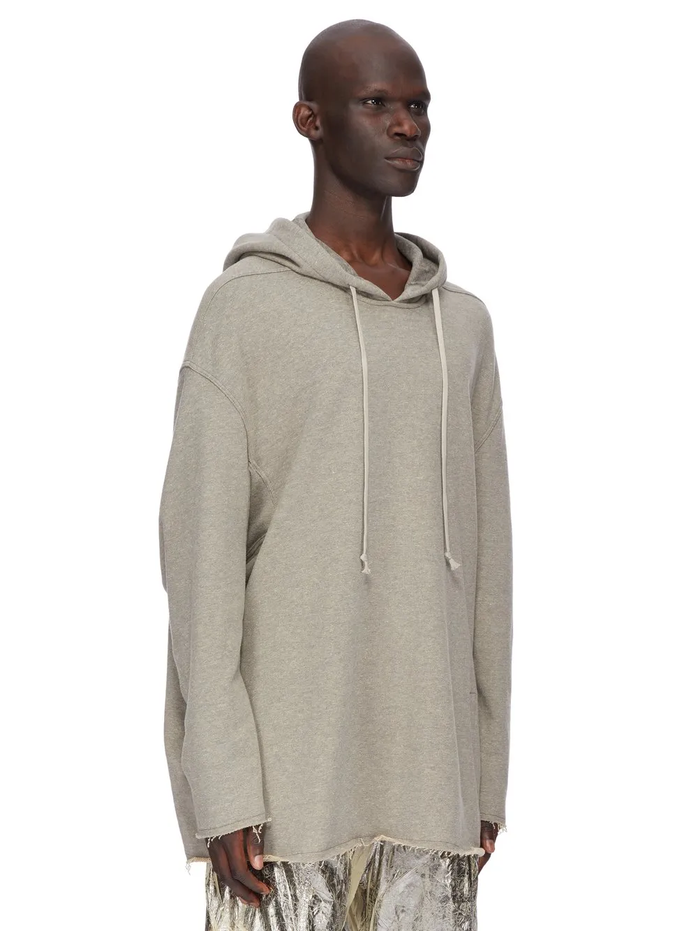 Drkshdw Concordians Peter Hoodie In Melange Grey Felpa Jersey