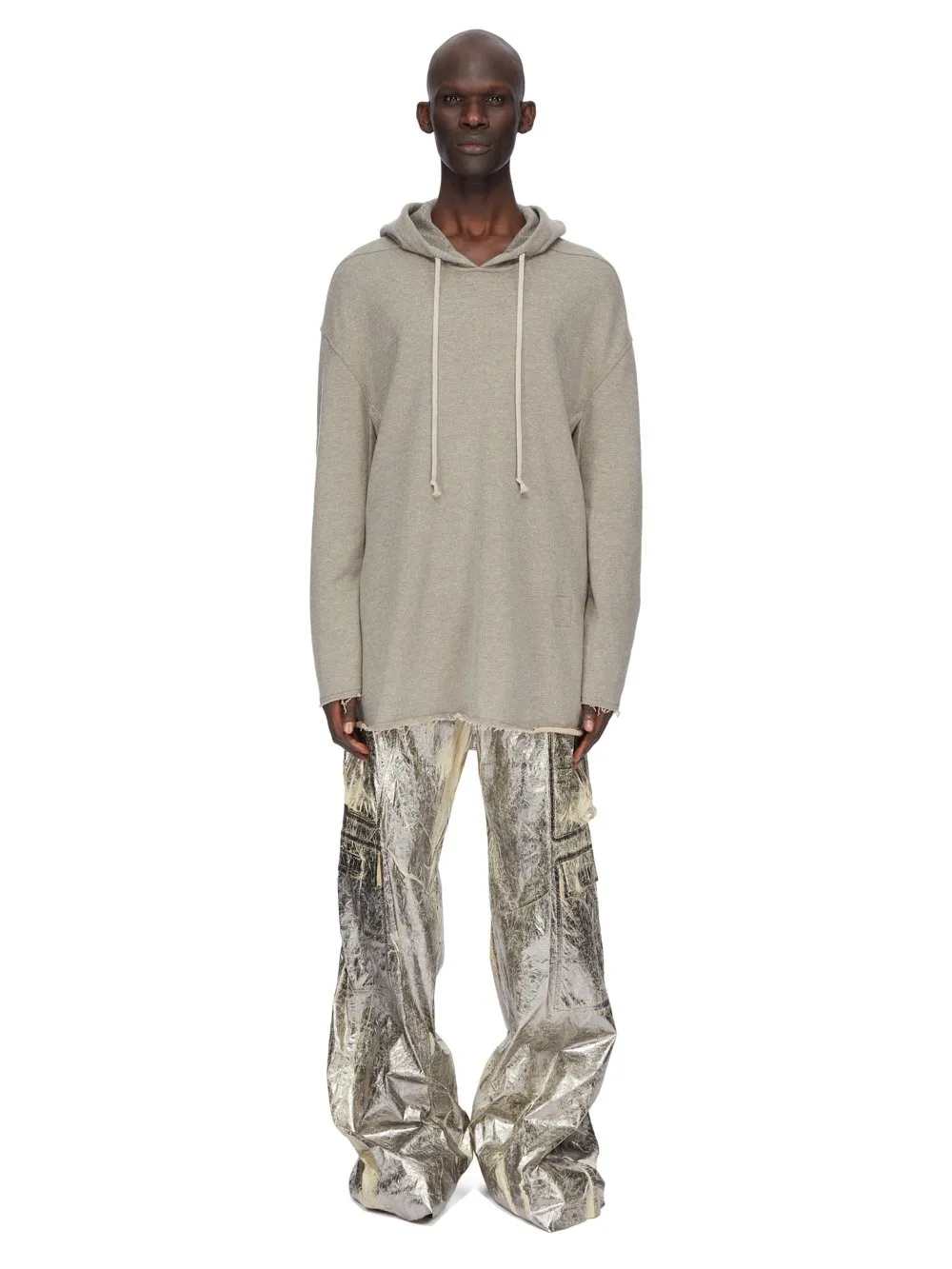 Drkshdw Concordians Peter Hoodie In Melange Grey Felpa Jersey