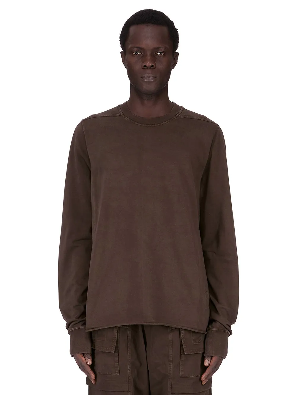 Drkshdw Concordians Crewneck Sweat In Dark Dust Compact Heavy Jersey.