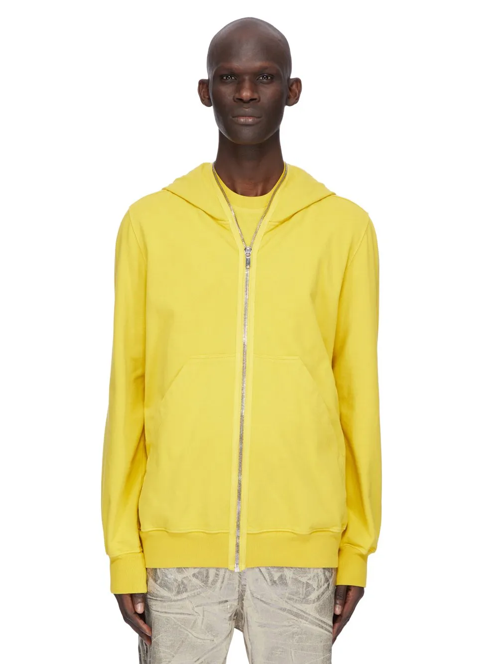 Drkshdw Concordians Jumbo Gimp Hoodie In Lemon Compact Heavy Jersey